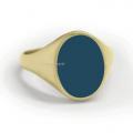 Gouden zegelring met zegelsteen 13x10 mm Gouden zegelring met zegelsteen 13x10 mm