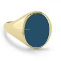 Gouden zegelring met zegelsteen 14x11 mm Gouden zegelring met zegelsteen 14x11 mm