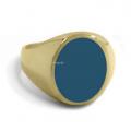 Gouden zegelring met zegelsteen 15x12 mm Gouden zegelring met zegelsteen 15x12 mm