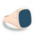 Roségouden zegelring met zegelsteen 14x12 mm Roségouden zegelring met zegelsteen 14x12 mm