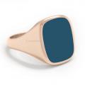 Roségouden zegelring met zegelsteen 16x13 mm Roségouden zegelring met zegelsteen 16x13 mm