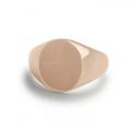 Roségouden zegelring met zegel 12x10 mm Roségouden zegelring met zegel 12x10 mm