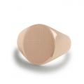 Roségouden zegelring met zegel 14x11 mm Roségouden zegelring met zegel 14x11 mm