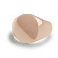 Roségouden zegelring met zegel 16x14 mm Roségouden zegelring met zegel 16x14 mm