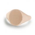 Roségouden zegelring met zegel 12x10 mm Roségouden zegelring met zegel 12x10 mm