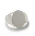 Witgouden zegelring met zegel 14x11 mm Witgouden zegelring met zegel 14x11 mm