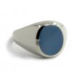 Witgouden zegelring met zegelsteen 12x10 mm Witgouden zegelring met zegelsteen 12x10 mm