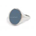 Witgouden zegelring met zegelsteen 13x10 mm Witgouden zegelring met zegelsteen 13x10 mm