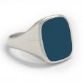 Zilveren zegelring met zegelsteen 16x13 mm Zilveren zegelring met zegelsteen 16x13 mm