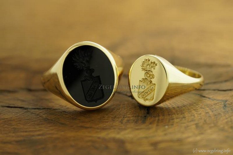 Ringen gecombineerd goud zegelring gouden zegelringen herenzegelring