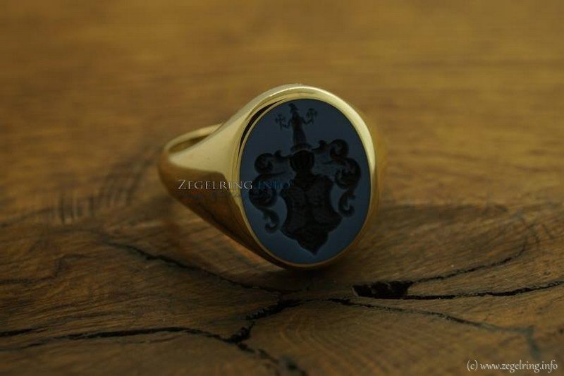 Schakering zegelring gouden zegelringen herenzegelring