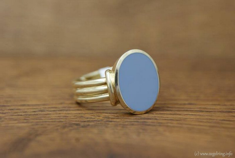 Zegelring ring aaneengesloten steen goud witgoud herenvariant