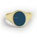Gouden dameszegelring met zegelsteen 11x9 mm ring graveren