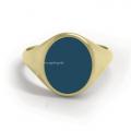 Gouden dameszegelring met zegelsteen 12x10 mm ring graveren