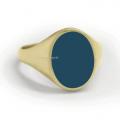 Gouden dameszegelring met zegelsteen 13x10 mm Gouden dameszegelring met zegelsteen 13x10 mm