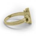 Gouden dameszegelring met zegelsteen 12x10 mm model
