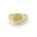 Gouden dameszegelring met zegel 9x7 mm ring graveren