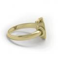 Gouden dameszegelring met zegelsteen 12x10 mm model