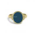 Gouden dameszegelring met zegelsteen 12x10 mm ring graveren