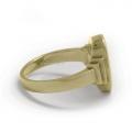 Gouden dameszegelring met zegelsteen 13x10 mm model