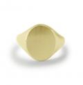 Gouden herenzegelring met zegel 16x13 mm ring graveren