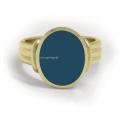 Gouden herenzegelring met zegelsteen 16x13 mm ring graveren
