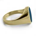 Gouden herenzegelring met zegelsteen 15x13 mm model