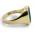Gouden herenzegelring met zegelsteen 15x13 mm model