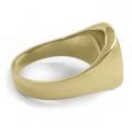 Gouden herenzegelring met zegel 15x14 mm model
