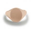 Roségouden dameszegelring met zegel 12x10 mm ring graveren