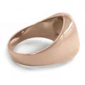 Roségouden herenzegelring met zegelsteen 16x14 mm model