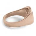 Roségouden herenzegelring met zegel 15x14 mm model