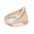 Roségouden herenzegelring met zegelsteen 14x11 mm model