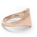 Roségouden herenzegelring met zegelsteen 15x12 mm model
