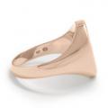 Roségouden herenzegelring met zegelsteen 16x13 mm model