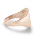 Roségouden herenzegelring met zegelsteen 14x12 mm model
