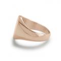 Roségouden herenzegelring met zegel 14x11 mm model