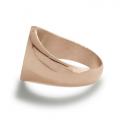 Roségouden herenzegelring met zegel 16x14 mm model