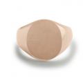 Roségouden herenzegelring met zegel 16x14 mm ring graveren