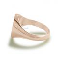Roségouden herenzegelring met zegel 16x13 mm model