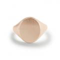 Roségouden herenzegelring met zegel 16x13 mm ring graveren