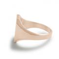 Roségouden herenzegelring met zegel 16x14 mm model