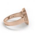 Roségouden herenzegelring met zegelsteen 16x13 mm model