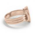 Roségouden herenzegelring met zegelsteen 16x13 mm model