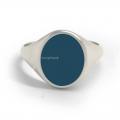 Witgouden dameszegelring met zegelsteen 12x10 mm ring graveren