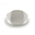 Witgouden dameszegelring met zegel 13x11 mm ring graveren