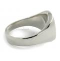 Witgouden herenzegelring met zegel 15x14 mm model
