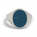 Witgouden herenzegelring met zegelsteen 15x12 mm ring graveren
