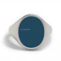 Witgouden herenzegelring met zegelsteen 16x13 mm ring graveren