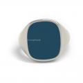 Witgouden herenzegelring met zegelsteen 15x13 mm ring graveren